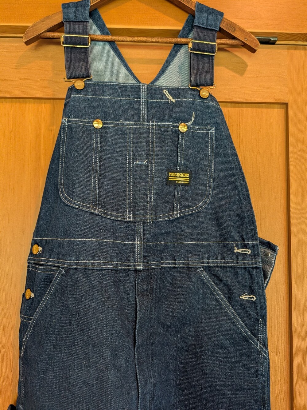 Union Made Vintage Sears Toughskins Overalls Work Wear Large Short *Hemmed